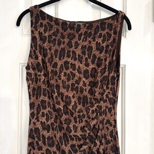 Ralph Lauren Brown and Black Sheath Dress Night Out